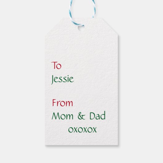 Vrolijk kerstcadeautje Labels - OTT Gnome Cadeaulabel (Achterkant)