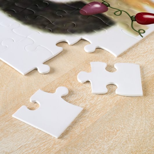Vrolijk kerstcadeautje legpuzzel (Zijkant)