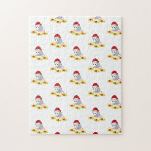 Vrolijk kerstcadeautje legpuzzel