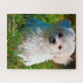 Vrolijk kerstcadeautje. legpuzzel (Horizontaal)