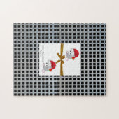 Vrolijk kerstcadeautje legpuzzel (Horizontaal)