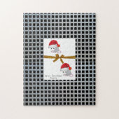 Vrolijk kerstcadeautje legpuzzel (Verticaal)