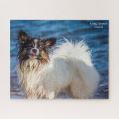 Vrolijk kerstcadeautje. legpuzzel (Horizontaal)