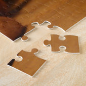 Vrolijk kerstcadeautje. legpuzzel (Zijkant)