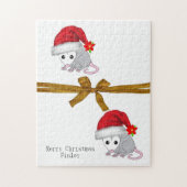 Vrolijk kerstcadeautje legpuzzel (Verticaal)