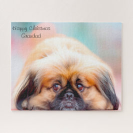 Vrolijk kerstcadeautje. legpuzzel