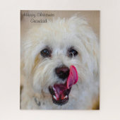 Vrolijk kerstcadeautje. legpuzzel (Verticaal)