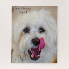 Vrolijk kerstcadeautje. legpuzzel