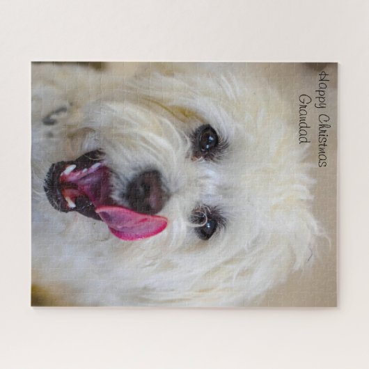 Vrolijk kerstcadeautje. legpuzzel (Horizontaal)