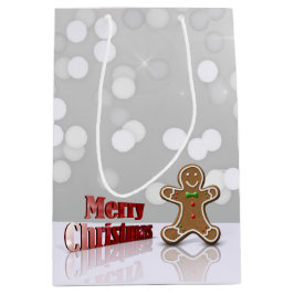 Vrolijk kerstcadeautje Medium Gift Bag Cadeauzakje
