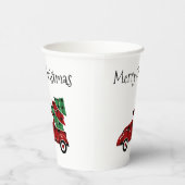 Vrolijk kerstcadeautje met Antiek kerstcadeau Papieren Bekers (Rechts)