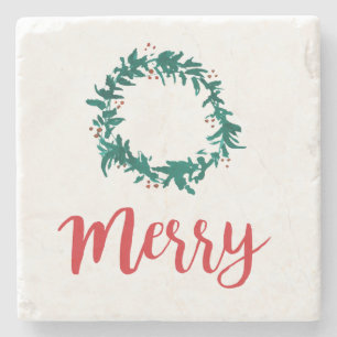 Vrolijk kerstcadeautje met Berries Decor Stenen Onderzetter