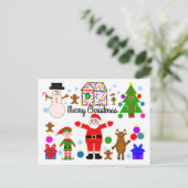 Vrolijk kerstcadeautje met Briefkaart #1 (Staand voorkant)