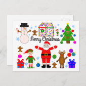 Vrolijk kerstcadeautje met Briefkaart #1 (Voorkant / Achterkant)