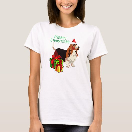 Vrolijk kerstcadeautje met Cadeaus kleding T-shirt (Voorkant)