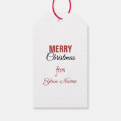 Vrolijk kerstcadeautje met feestelijke Labels Cadeaulabel (Achterkant)