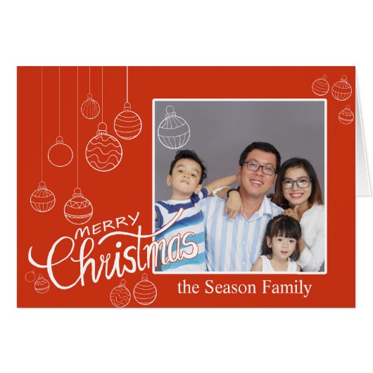 Vrolijk kerstcadeautje met fotokaart (Voorkant Horizontaal)