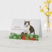 Vrolijk kerstcadeautje met Greenery Holiday Kaart (Gele Bloem)