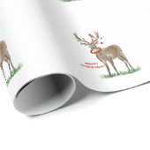 Vrolijk kerstcadeautje met kerstcadeaus cadeaupapier (Rol Hoek)