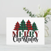 Vrolijk kerstcadeautje met kerstcadeautjes feestdagenkaart (Staand voorkant)