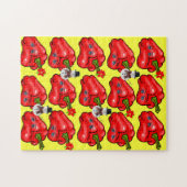 Vrolijk kerstcadeautje met kerstcadeautjes legpuzzel (Horizontaal)