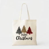 Vrolijk kerstcadeautje met kerstcadeautjes tote bag (Voorkant)
