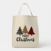 Vrolijk kerstcadeautje met kerstcadeautjes tote bag (Achterkant)