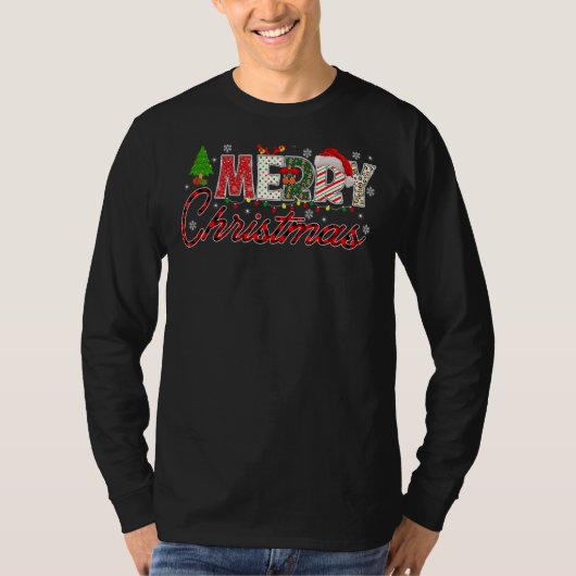 Vrolijk kerstcadeautje met kerstcadeautjes voor ke t-shirt (Voorkant)