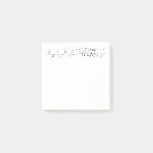 Vrolijk kerstcadeautje met licht post-it® notes (Voorkant)