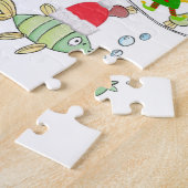 Vrolijk kerstcadeautje met Puzzle-kerstbekers Legpuzzel (Zijkant)