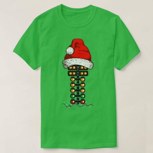 Vrolijk kerstcadeautje met racistische kerstboom S T-shirt (Design voorkant)