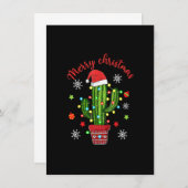 Vrolijk kerstcadeautje met Santa Hat Light Funny Kaart (Voorkant / Achterkant)