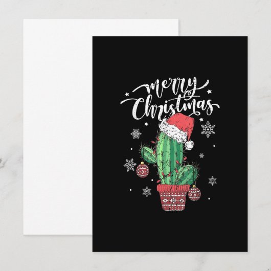 Vrolijk kerstcadeautje met Santa Hat Light Funny  Kaart (Voorkant / Achterkant)