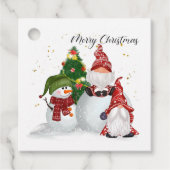 Vrolijk kerstcadeautje met Snowmen Gift labels (Voorkant)