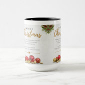 Vrolijk kerstcadeautje met twee tonen Mok (Midden)