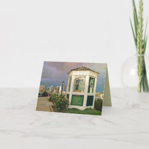 Vrolijk kerstcadeautje met uitzicht van San Diego Feestdagen Kaart