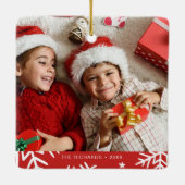 Vrolijk kerstcadeautje Nieuwjaar Keramisch Ornament (Achterkant)