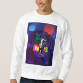 Vrolijk kerstcadeautje op ruimteoppervlak trui (Voorkant)