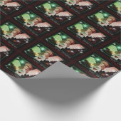 Vrolijk kerstcadeautje, oud zwart cadeaupapier (Hoek)