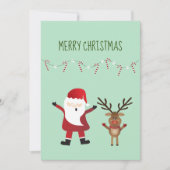 Vrolijk kerstcadeautje, rendiertje feestdagenkaart (Voorkant)