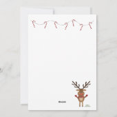 Vrolijk kerstcadeautje, rendiertje feestdagenkaart (Achterkant)
