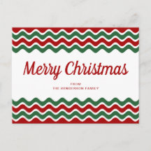 Vrolijk kerstcadeautje rode groene golflengte