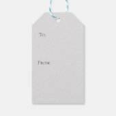 Vrolijk kerstcadeautje Rood, Rustic, Pset, Trendy Cadeaulabel (Achterkant)