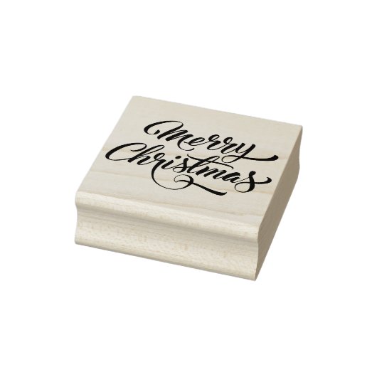 Vrolijk kerstcadeautje rubberstempel (Stempel)