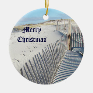 Vrolijk kerstcadeautje, Sand Dunes en Fences Keramisch Ornament