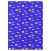 Vrolijk kerstcadeautje, Seizoenen, blauw Tafelkleed (Voorkant)