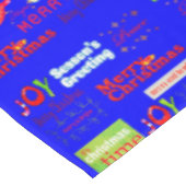 Vrolijk kerstcadeautje, Seizoenen, blauw Tafelkleed (Gekanteld)