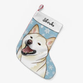 Vrolijk kerstcadeautje Shiba Inu Stocking Kleine Kerstsok (Voorkant (Hangend))