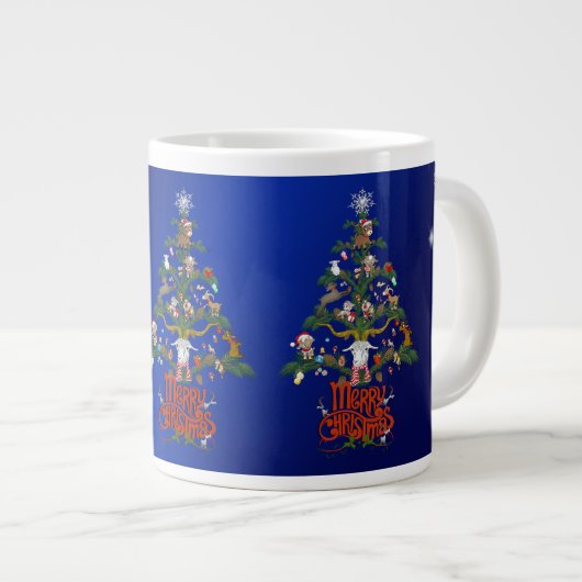 Vrolijk kerstcadeautje van LOVER Grote Koffiekop (Voorkant rechts)