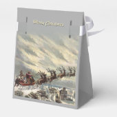 Vrolijk kerstcadeautje van Santa Sleigh Bedankdoosjes (Achterkant)